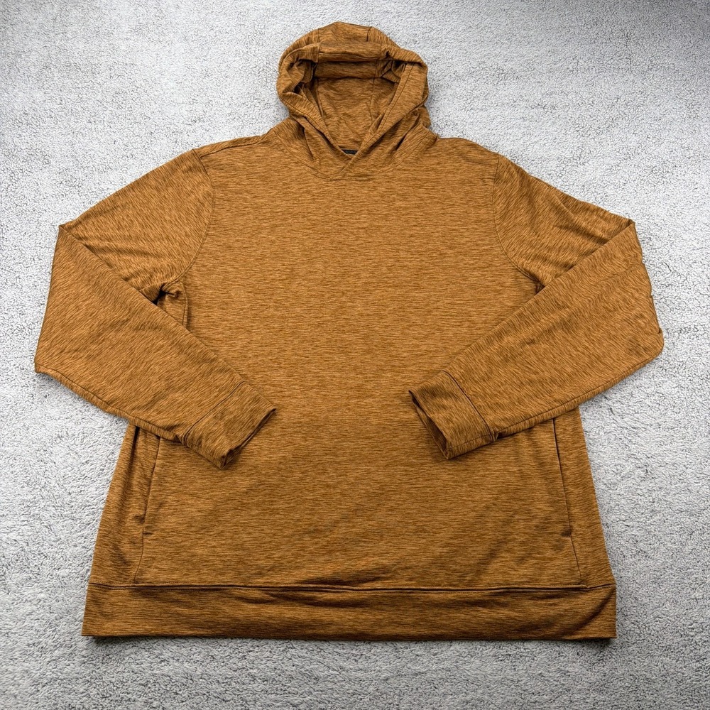 VRST R&R Jersey Sweatshirt Mens XL Rust Brown Stretch Pocket Performance Hoodie